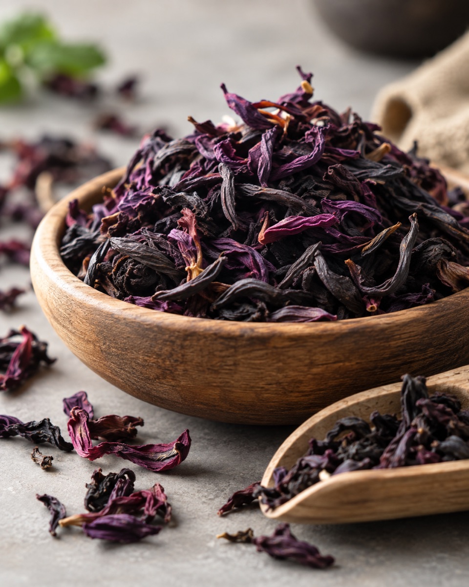 Dried Purple Tea (Pu-erh Style)