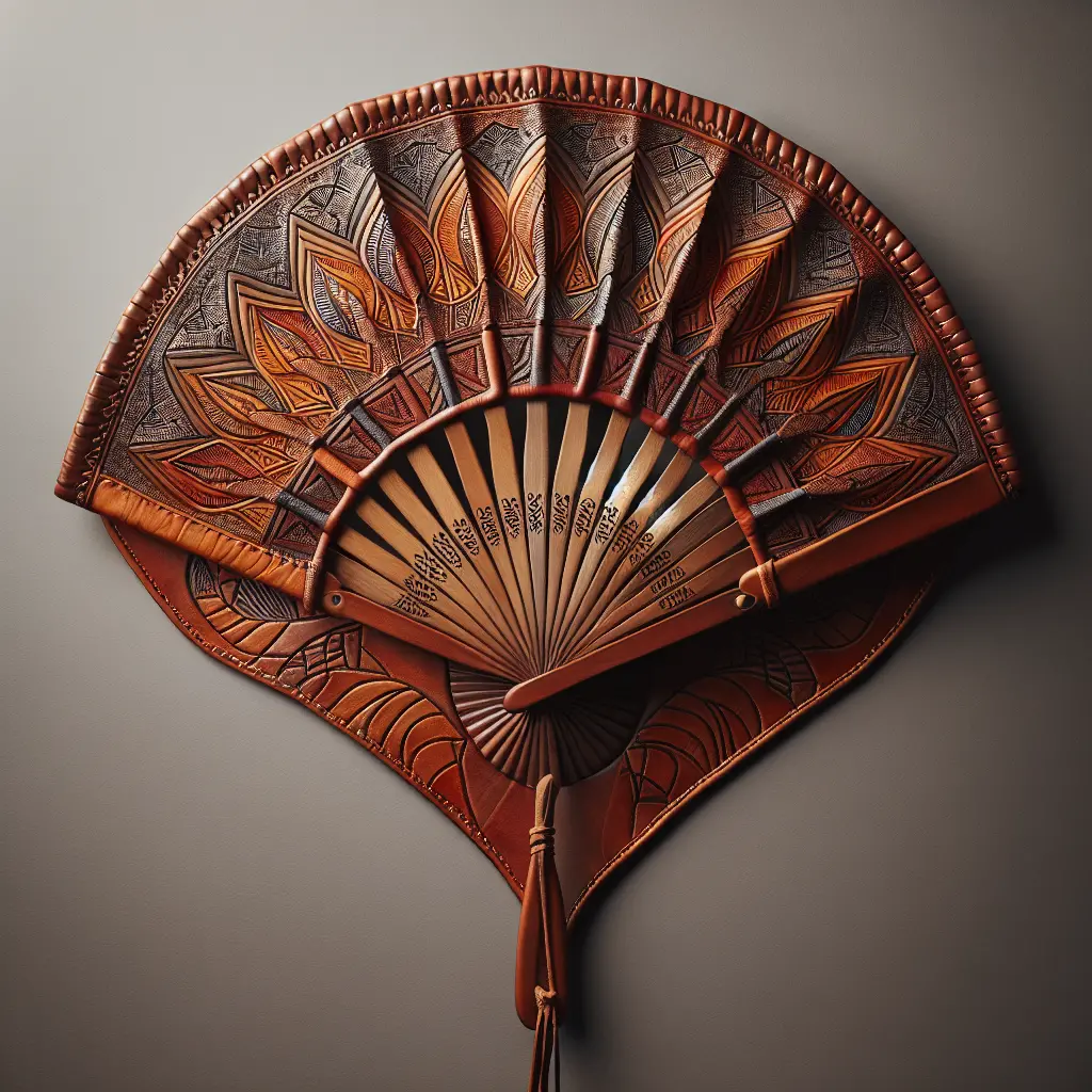 Handmade Leatherbound Hand Fans - Ghana